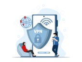 People Use VPN Technology System to Protect their Personal Data on Smartphones.